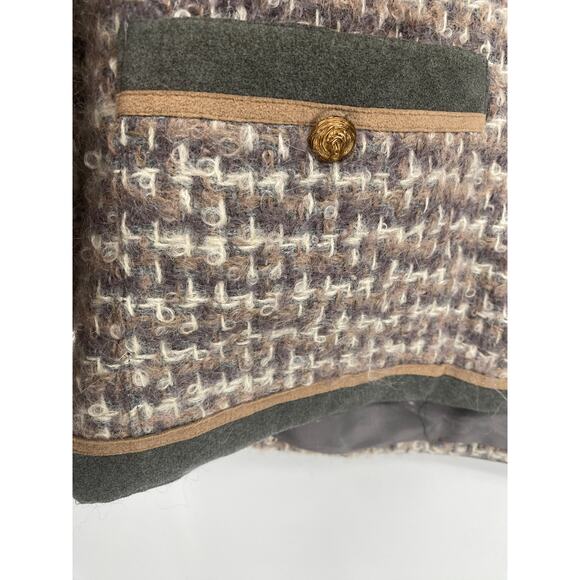 🧥 Abe Schrader Vintage Women’s Wool Blend Tweed Jacket Blazer USA Sz 16 - Picture 6 of 8